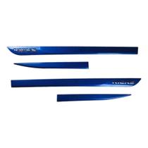 Friso tipo Original Cromo 4P Kicks 2016 Baixo Relevo 4 Peças Azul Eletrico Grid - 3050C-AZL-I