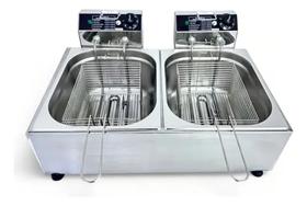 Fritadeira 2 Cubas 10L Elétrica 220V Fritadeira 2 Cubas 10L Elétrica 220V