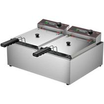 Fritadeira 2 Cubas Elétrico 10 Litros Frce10 Metalcubas 220v Fritadeira 2 Cubas Elétrico 10 Litros Frce10 Metalcubas 220v