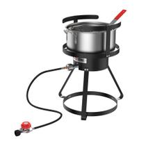 Fritadeira a gás Gas One com panela de alumínio de 10 qt para uso externo a propano Fritadeira a gás Gas One com panela de alumínio de 10 qt para uso externo a propano