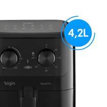 Fritadeira Air Elgin 4,2l Cuba Quadrada Black Resist 1400w