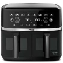 Fritadeira Air Fryer 10L Philco Dual Zone Visor Glass Revestimento Ultra Maxx PAF10A 220V