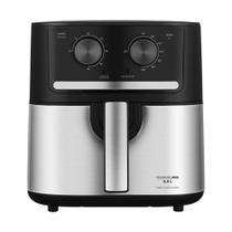 Fritadeira Air Fryer 5,5L Cyclone Preto e Inox Midea
