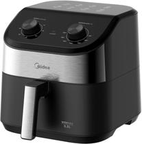 Fritadeira Air Fryer 5,5L Midea Widemax Preto e Inox