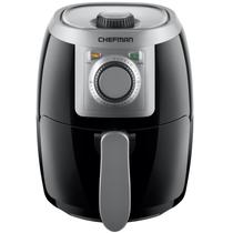 Fritadeira Air Fryer Chefman Small Compact 2L com temporizador de 60 minutos preta