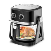 Fritadeira Air Fryer com Função Panela Elétrica Reverse 2 em 1 127v Cesto de Vidro 5l Arf 1150 Preto Amvox