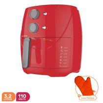 Fritadeira Air Fryer Cook Master Cadence 3,2L Vermelha 127V (com Luva Termica)
