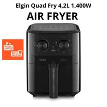 Fritadeira Air Fryer Elétrica sem Óleo Elgin Quad Fry 4,2 Litros 1.400W Preta com Nota Fiscal e Garantia