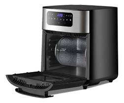 Fritadeira Air Fryer Forninho Oven12l 2000w Sem Óleo Com Painel Digital Cinza-escuro