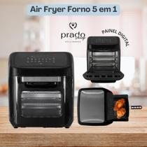 Fritadeira Air Fryer Forno Eletrico 5 em 1 Digital 12L 1800W Agratto