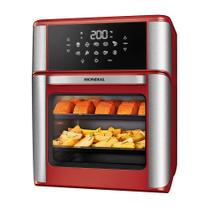 Fritadeira Air Fryer Forno Oven 12L Mondial Vermelho Inox 2000W AFON12LRI