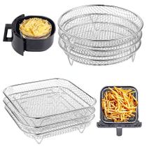 Fritadeira Air Fryer Kofebe de 3 camadas empilhável 20,3x20,3x4,5 cm