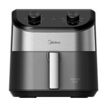 Fritadeira Air Fryer Midea 4,5L Widemax Cyclone Preto e Inox FWM45P1