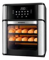 Fritadeira Air Fryer Mondial Oven 12 Litros Preto Inox 2000w 220V