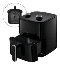 Fritadeira Air Fryer Prática Fry 3,7l 1400w Preta Grelha Removível Sem Óleo Preto 220v