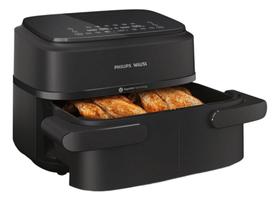 Fritadeira Airfryer Duplo Cesto Preto Philips Walita Preto Fritadeira Airfryer Duplo Cesto Preto Philips Walita Preto