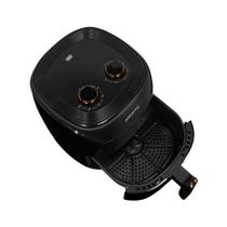 Fritadeira AirFryer Elétrica Sem Óleo Panela 4 Litros 1200W Timer Preta 110V Supremma Agratto