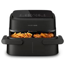 Fritadeira Airfryer Philips Walita Duplo Cesto 7,1L, 1850W, Preto, 127V - NA150/00