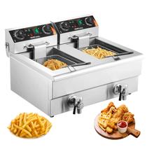 Fritadeira comercial VEVOR Dual Tank 3000W Electric 11L