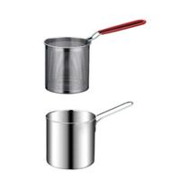 Fritadeira De Aço Inoxidável Com Cesto, Base Antiderrapante E Alça Fria Ao Toque Para Uso Doméstico Fritadeira De Aço Inoxidável Com Cesto, Base Antiderrapante E Alça Fria Ao Toque Para Uso Doméstico