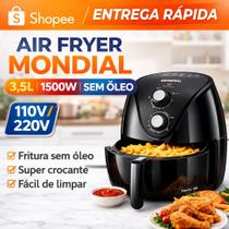 Fritadeira De Ar Af-35-bf Air Fryer 3,5l Preta Mondial 110v