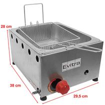 Fritadeira De Inox A Gás 5 Litros 1 Cuba Para Batatas Salgadinhos Polenta Pasteis Foodtruck Frango Frito Fritadeira De Inox A Gás 5 Litros 1 Cuba Para Batatas Salgadinhos Polenta Pasteis Foodtruck Frango Frito