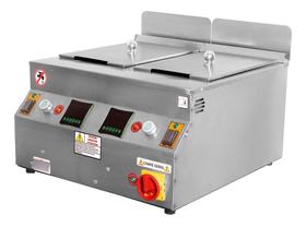Fritadeira de Porção Elétrica Timer 2 Cuba Dupla 10000W NovaInd 220V