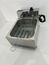 Fritadeira elétrica 1 cuba, 7 litros 110v inox profissional