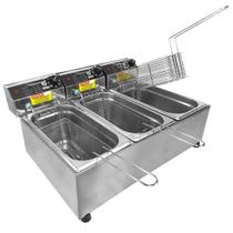 Fritadeira Elétrica 12 L 3 Cubas Master Aço Inox Fritadeira Elétrica 12 L 3 Cubas Master Aço Inox