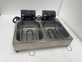 Fritadeira elétrica 2 cubas, 10 litros 110v