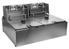 Fritadeira Elétrica 2 Cubas 12 Litros e Tampa 110v FZL Fritadeira Elétrica 2 Cubas 12 Litros e Tampa 110v FZL