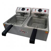 Fritadeira Elétrica 2 Cubas 5 Litros Cada Skymsen Inox Fed-20-N-220v