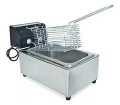 Fritadeira Elétrica 3 Litros 1 Cuba Profissional Inox Fritadeira Elétrica 3 Litros 1 Cuba Profissional Inox