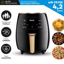 Fritadeira Elétrica 4,2 Litros 1500W 127v Air Fryer Digital Sem Óleo Timer Antiaderente Fácil Limpeza Fritadeira Elétrica 4,2 Litros 1500W 127v Air Fryer Digital Sem Óleo Timer Antiaderente Fácil Limpeza
