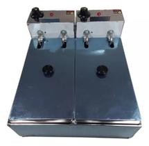 Fritadeira elétrica 6L 2 Cubas Completa Profissional MB Utensílios Gastronômicos