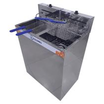 Fritadeira Elétrica Água e Óleo JL Colombo Gabinete 2 Cubas 18 Litros Cada 5000W 148201