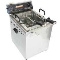 Fritadeira Elétrica Água Óleo 18 Litros 8000W Mesa Bancada 220V Industrial Profissional Turbo Inox