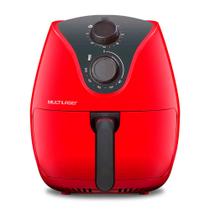 Fritadeira Elétrica Air Fryer 4L 220V 1500W com Grade Multilaser Vermelha - CE084 Fritadeira Elétrica Air Fryer 4L 220V 1500W com Grade Multilaser Vermelha - CE084