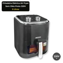 Fritadeira Elétrica Air Fryer 5 Litros 220V 1350W Preta com Visor LED Timer Controle de Temperatura Fritadeira Elétrica Air Fryer 5 Litros 220V 1350W Preta com Visor LED Timer Controle de Temperatura