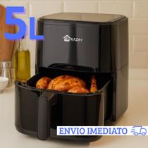 Fritadeira Elétrica Air Fryer 5l 1400w Kaza Cor Preto