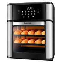 Fritadeira Elétrica Air Fryer Forno Oven 12L Mondial Preto/Inox AFON-12L-BI 2000W