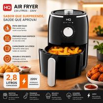 Fritadeira Elétrica Air Fryer HQ 2,8 Litros 220V Preta Compacta, Potente e sem óleo Fritadeira Elétrica Air Fryer HQ 2,8 Litros 220V Preta Compacta, Potente e sem óleo