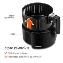 Fritadeira Elétrica Air Fryer Mondial Pratic AF-36-BI 3,6L Inox/Preta - 110V Fritadeira Elétrica Air Fryer Mondial Pratic AF-36-BI 3,6L Inox/Preta - 110V