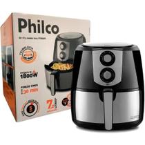 Fritadeira Elétrica Air Fryer Philco Jumbo Inox 7,2 Litros PFR06PI 127v 1800W Prata