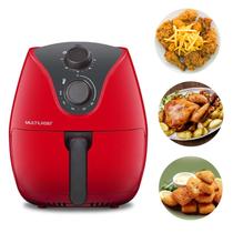 Fritadeira Elétrica Air Fryer Premium 1500W 4L Multilaser Frituras Panela Grande CE083 Vermelha 110v