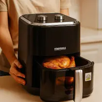 Fritadeira Elétrica Air Fryer Sem Oléo Preto 220V - 5 Litros Fritadeira Elétrica Air Fryer Sem Oléo Preto 220V - 5 Litros