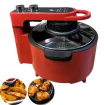 Fritadeira Elétrica Air Fryer Vermelha Panela 10l /220v