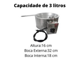 Fritadeira Elétrica Alumínio 3 Litros Stevan Metal 220v