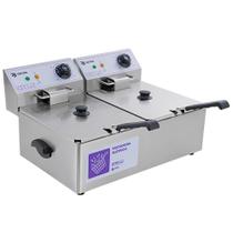 Fritadeira Elétrica com 2 Cubas 6 Litros CFFM EF 6L 2T 110V