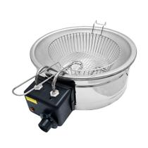 Fritadeira Elétrica com Óleo 5 Litros Tacho Redondo 110v/220v Desligamento Automático Fritinox